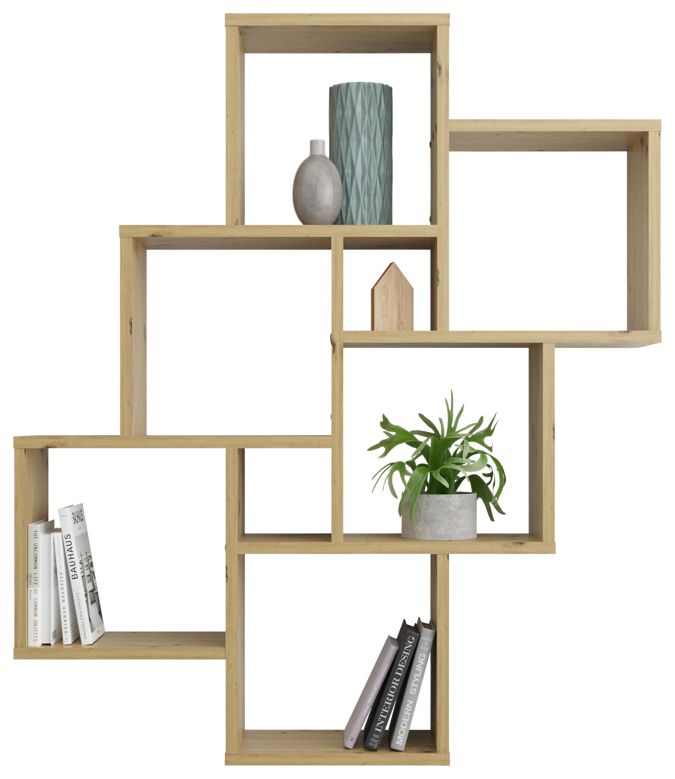 Mid.you Wandregal Eiche Artisan 82x95x16 cm