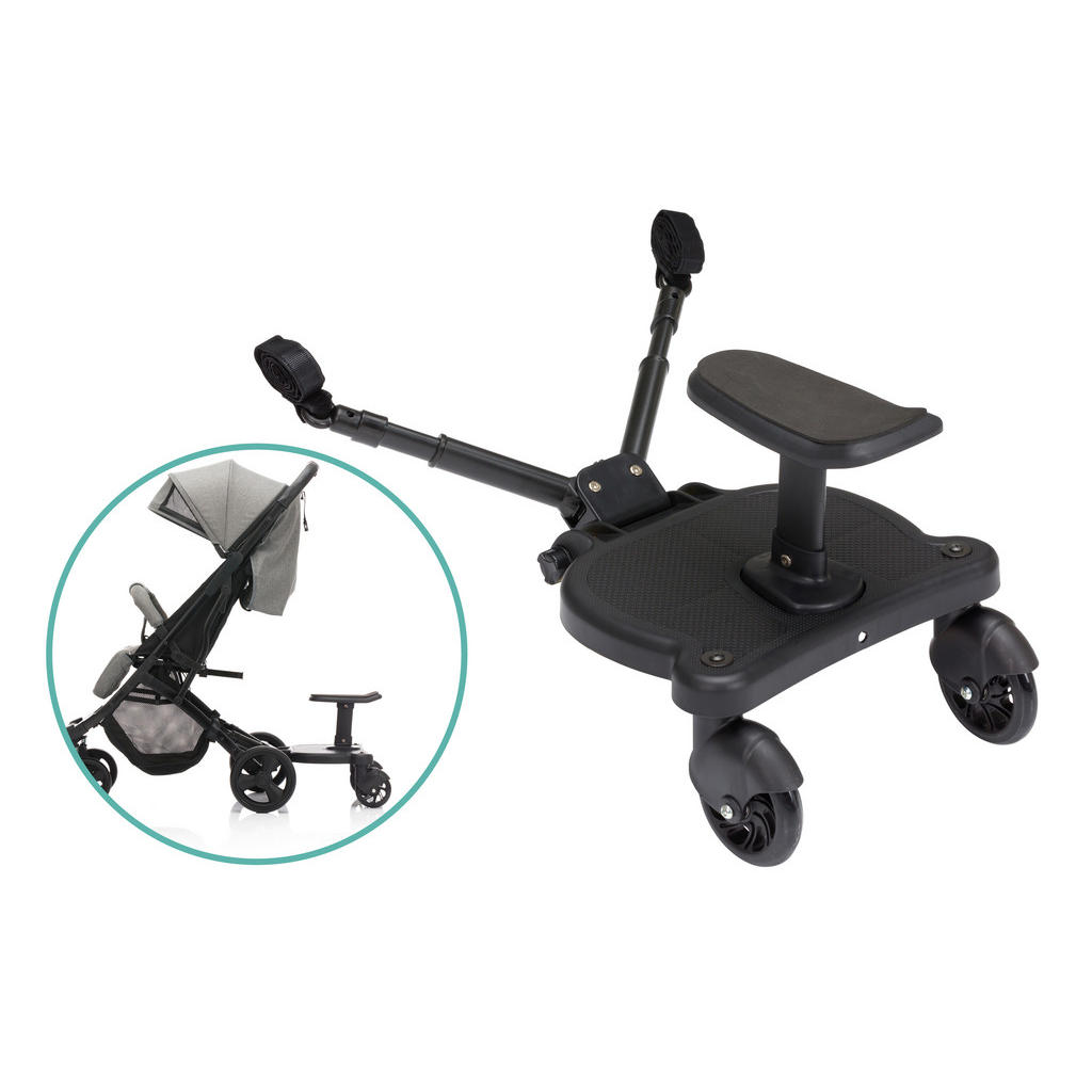 Thumbnail - Jimmylee Buggy, Schwarz, Kunststoff, 32x33x32 cm, Baby on Tour, Kinderwagen, Kinderwagen-Zubehör, Buggy-Boards