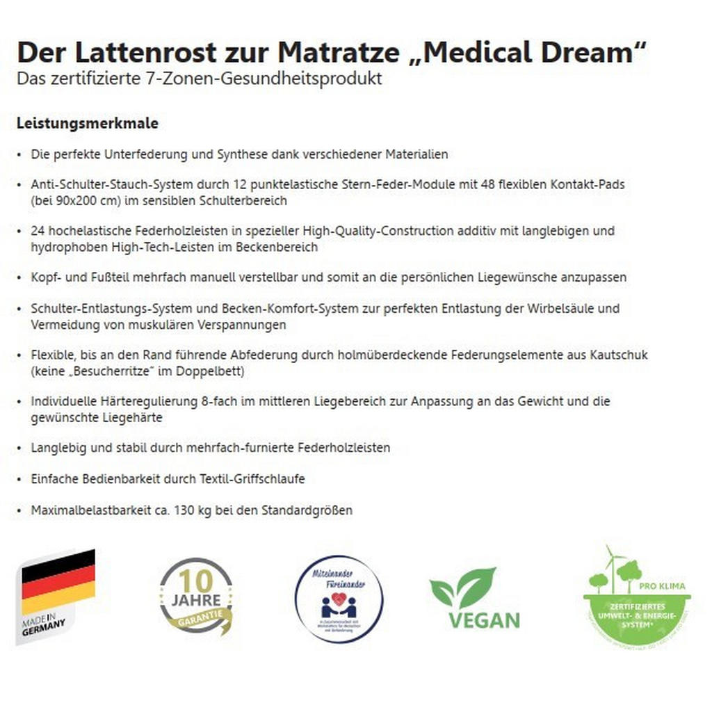 Thumbnail - Novel Lattenrost, Holz, Kunststoff, Birke, Buche,Birke, Buche, furniert, Schichtholz,furniert, Schichtholz, 7-Zonen, 100...