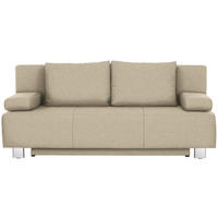 SCHLAFSOFA in Webstoff Beige  - Chromfarben/Beige, Design, Textil/Metall (197/88/89cm) - Xora