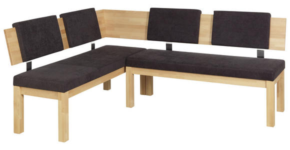 ECKBANK 160/200 cm  in Buchefarben, Dunkelbraun  - Dunkelbraun/Buchefarben, Natur, Holz/Textil (160/200cm) - Cantus