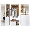 GARDEROBE 5-teilig  in 264/202/38 cm  - Weiß/Eiche Artisan, Design, Glas/Holzwerkstoff (264/202/38cm) - Xora