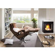 RELAXSESSEL in Leder Braun  - Edelstahlfarben/Braun, Design, Leder/Metall (75/106/88cm) - Dieter Knoll