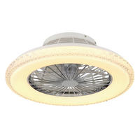 DECKENVENTILATOR  50/17,5 cm    - Klar/Chromfarben, Basics, Kunststoff/Metall (50/17,5cm) - Globo