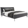 POLSTERBETT 180/200 cm  in Dunkelgrau  - Dunkelgrau/Schwarz, Design, Textil/Metall (180/200cm) - Lomoco