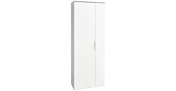GARDEROBENSCHRANK 70/188/35 cm - Alufarben/Weiß, Design, Holzwerkstoff/Metall (70/188/35cm) - Carryhome