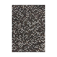 KOŽNI TEPIH 90/160 cm   smeđa  Patchwork  - smeđa, Natur, koža/tekstil (90/160cm)