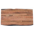 ESSTISCH in Holz, Metall 200/100/76 cm - Schwarz/Akaziefarben, Design, Holz/Metall (200/100/76cm) - Landscape