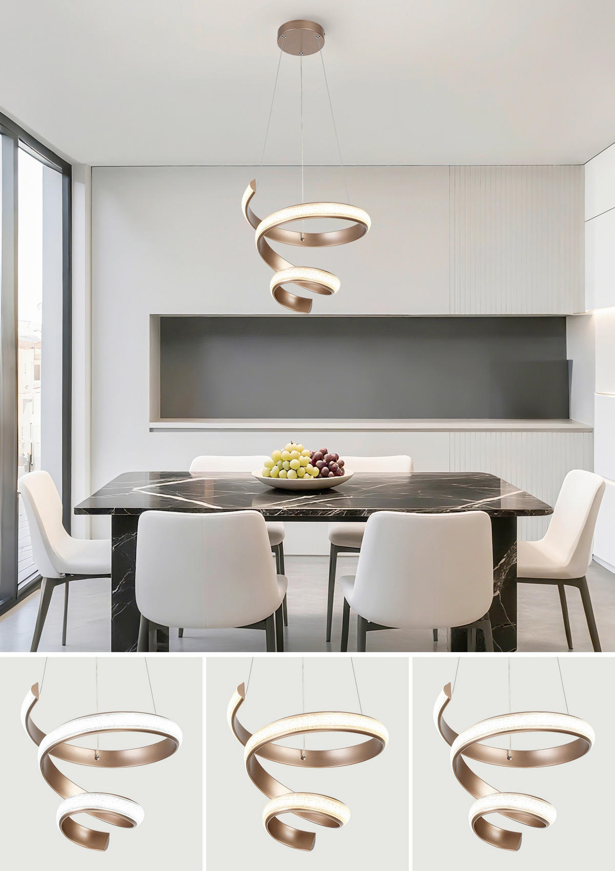 Lampă Suspendată Cu Led 37/150 cm  - cappuccino/transparent, Design, plastic/metal (37/150cm) - Novel