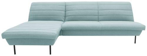 ECKSOFA in Webstoff Mintgrau  168/274 cm  - Mintgrau/Schwarz, Design, Textil/Metall (168/274cm) - LOOKS by W.Joop