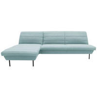 ECKSOFA Looks IX Mintgrau Webstoff  - Mintgrau/Schwarz, Design, Textil/Metall (168/274cm) - LOOKS by W.Joop