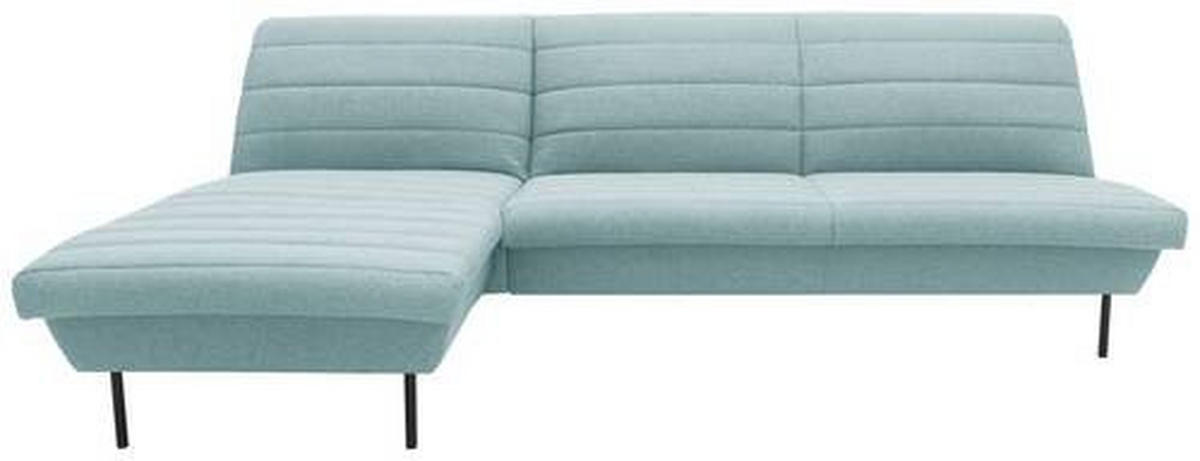 ECKSOFA Looks IX Mintgrau Webstoff  - Mintgrau/Schwarz, Design, Textil/Metall (168/274cm) - LOOKS by W.Joop