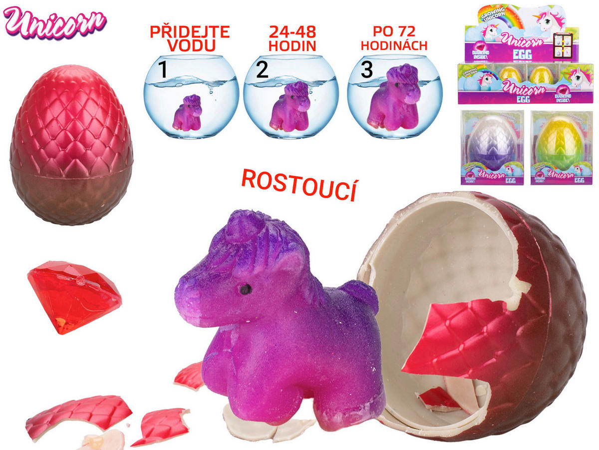 JEDNOROŽEC - vícebarevná, Basics, kámen (8,5/10/7cm)