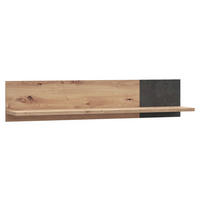 STENSKA POLICA - temno siva/hrast artisan, Design, leseni material (120/25/23cm) - Carryhome