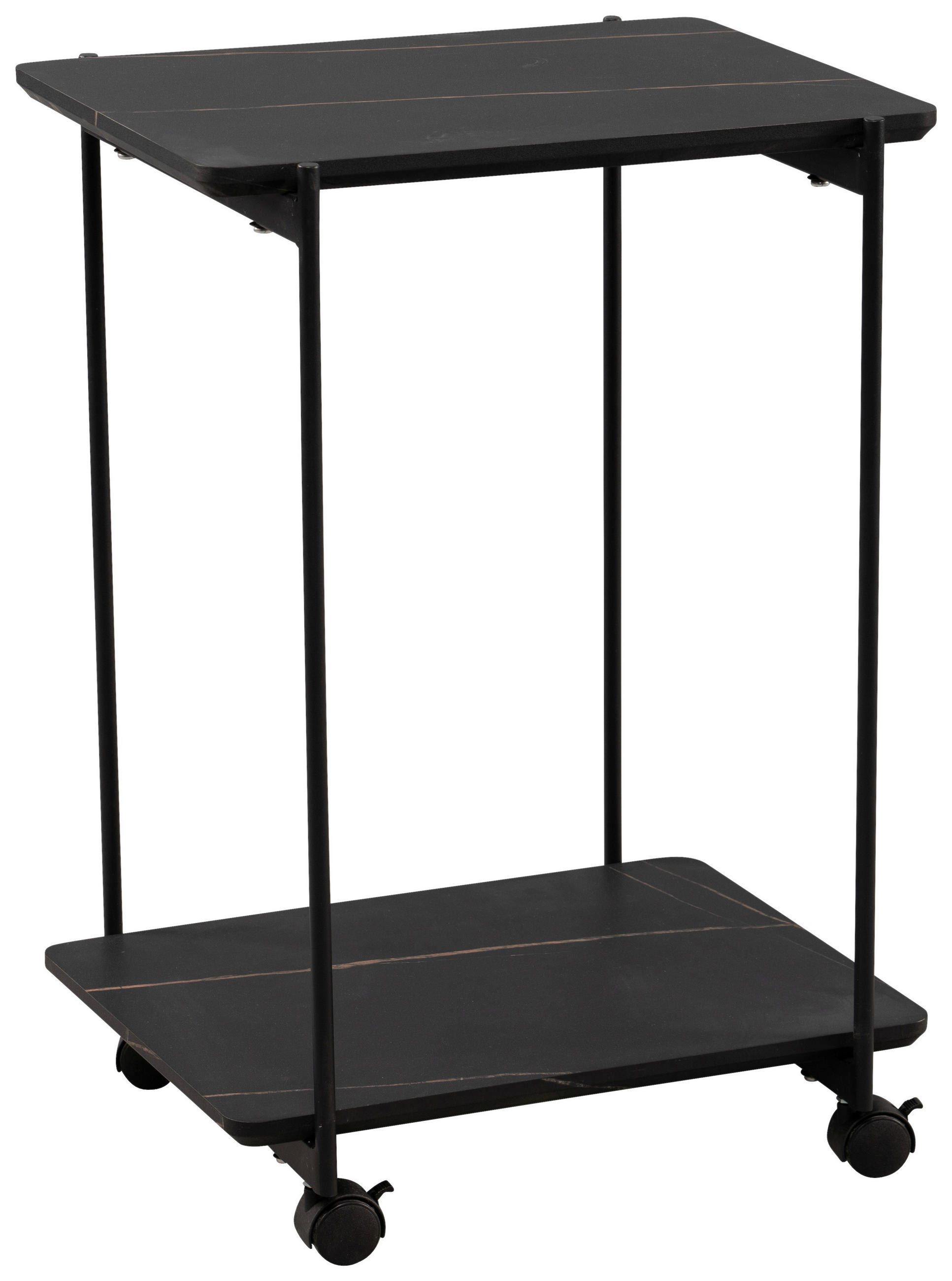 XXXLutz Beistelltisch Schwarz, Dunkelbraun 37x65x45 cm