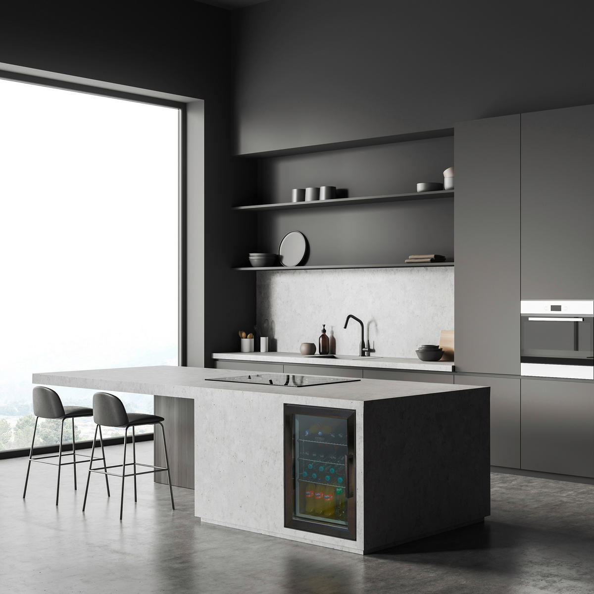 GETRÄNKEKÜHLSCHRANK 43/68/55,5 cm  - Schwarz, Basics, Metall (43/68/55,5cm) - CASO Design