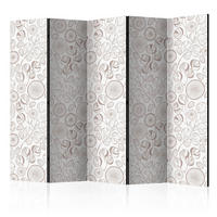 SKÄRMVÄGG  i trä, textil  beige, greige  - beige/greige, Basics, trä/textil (225/172/3cm) - artgeist