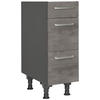 SCHUBKASTENUNTERSCHRANK 30/87/56 cm  in Schieferfarben  - Schieferfarben/Edelstahlfarben, MODERN, Holzwerkstoff/Metall (30/87/56cm) - Nobilia