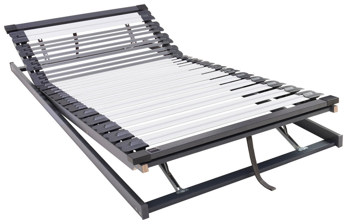 LATTENROST 90/200 cm  - Schieferfarben/Anthrazit, Basics, Holz/Kunststoff (90/200cm) - Dieter Knoll