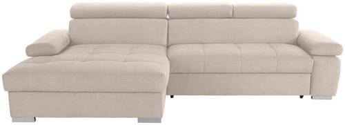 HÖRNSOFFA i velour beige  - beige/silver, Design, trä/textil (183/292cm) - Livetastic