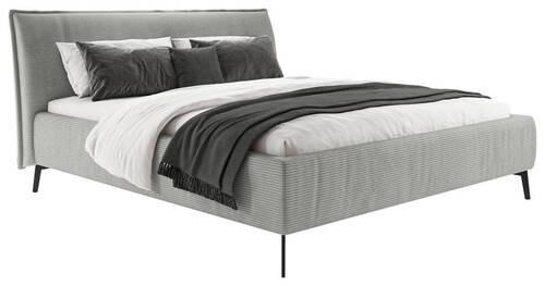 POLSTERBETT 180/200 cm  in Graubraun  - Graubraun/Schwarz, Design, Textil/Metall (180/200cm) - Lomoco