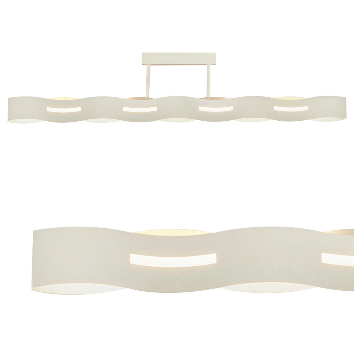 LED-DECKENLEUCHTE Wave   - Nickelfarben, Basics, Metall (20/100/7cm)