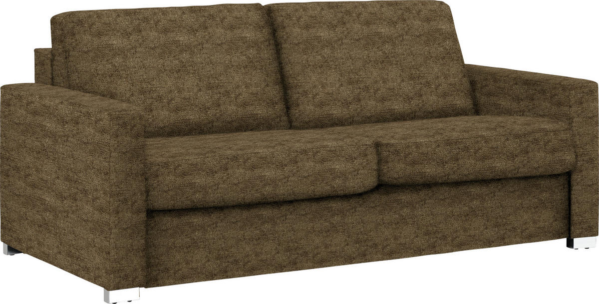 SCHLAFSOFA Webstoff Hellgrün  - Chromfarben/Hellgrün, KONVENTIONELL, Textil/Metall (188/86/97cm) - Novel