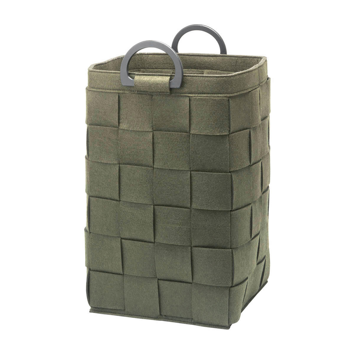 WÄSCHEKORB - Dunkelgrün, Basics, Textil (34/34/57.5cm) - Aquanova