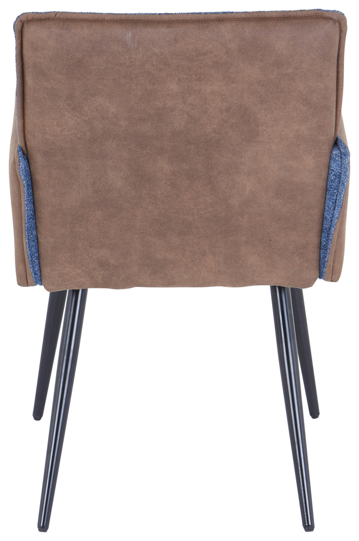 ARMLEHNSTUHL  in Eisen Leinenoptik  - Blau/Schwarz, MODERN, Textil/Metall (57/84/57cm) - MID.YOU