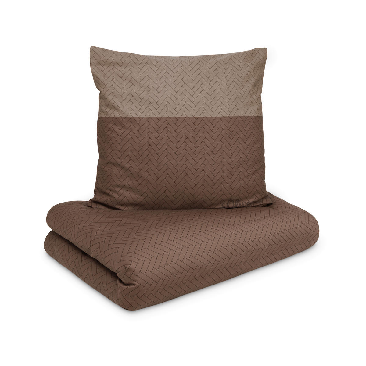 BETTWÄSCHE s.Oliver Makosatin 155/220 cm  - Braun, Basics, Textil (155/220cm) - S. Oliver