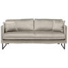 2,5-SITZER in Samt Taupe  - Taupe/Schwarz, Design, Textil/Metall (180/78/84cm) - Carryhome