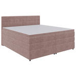 BOXSPRINGBETT 200/200 cm  in Hellrot  - Hellrot/Schwarz, KONVENTIONELL, Kunststoff/Textil (200/200cm) - Carryhome