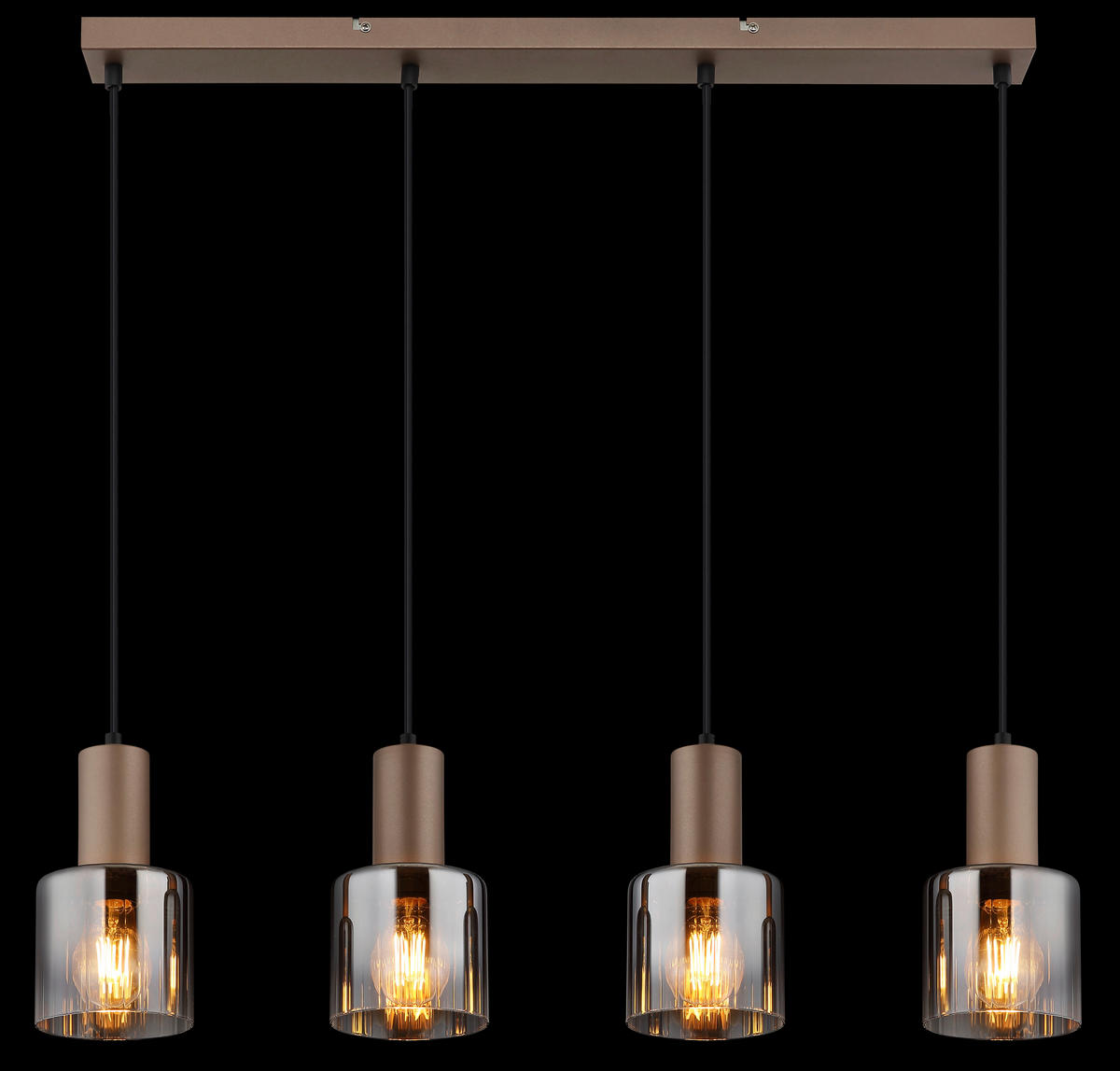 HÄNGELEUCHTE 78/12/150 cm  - Klar/Chromfarben, Design, Glas/Kunststoff (78/12/150cm) - Globo