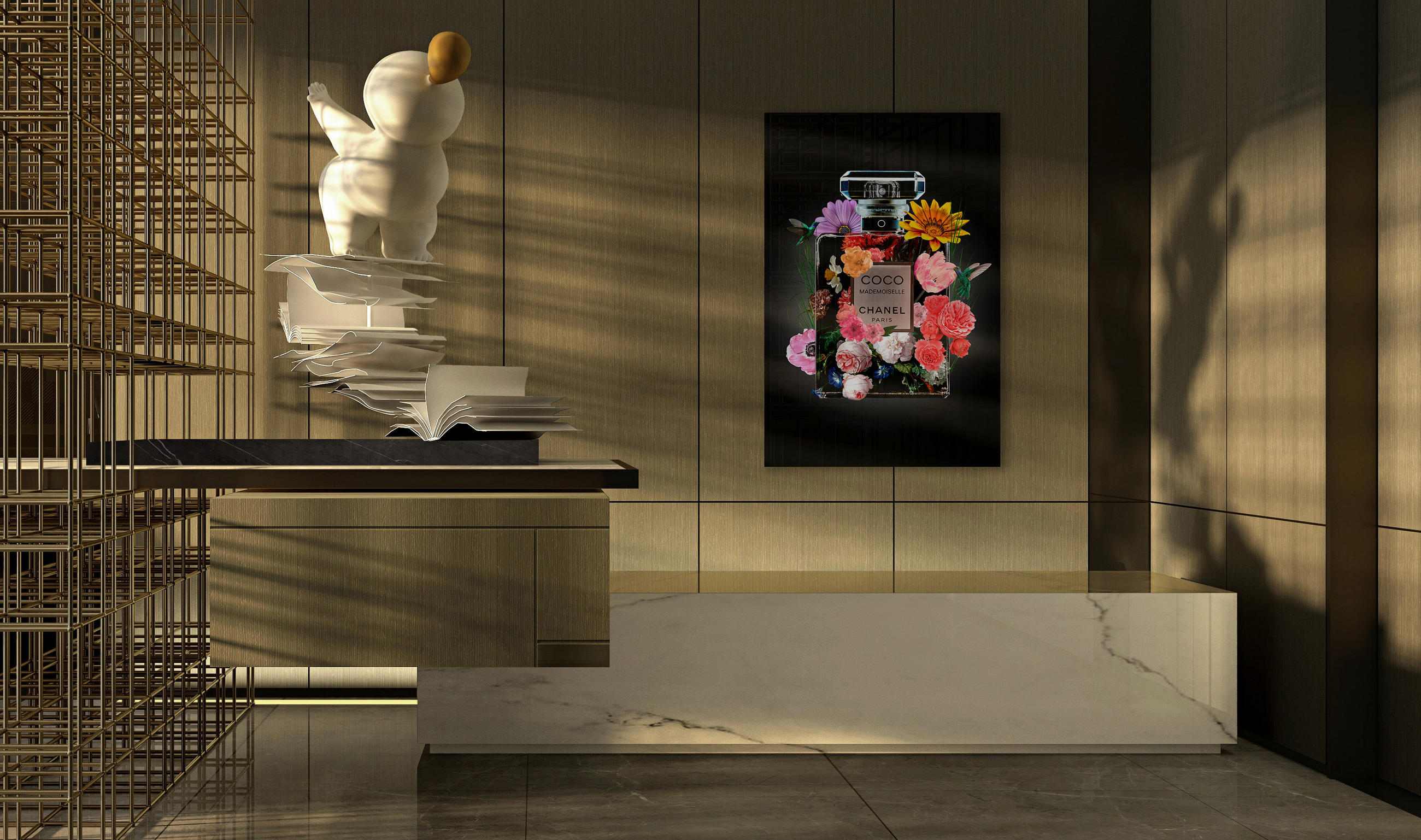 BILD 90/135 cm  - Multicolor/Schwarz, Design, Kunststoff (90/135cm)