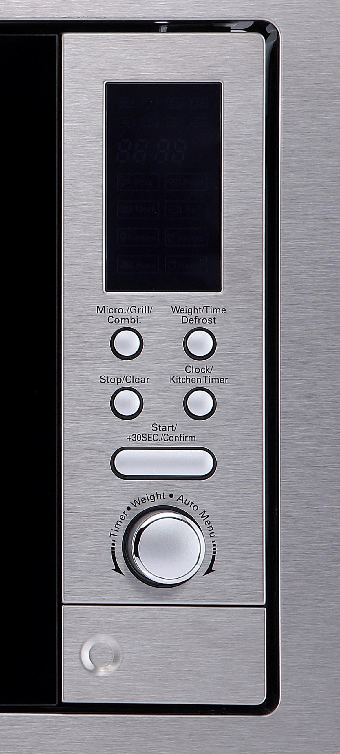 EINBAUMIKROWELLE MW800  - Edelstahlfarben, Trend, Glas/Metall (59,5/38,8/34,4cm) - Respekta