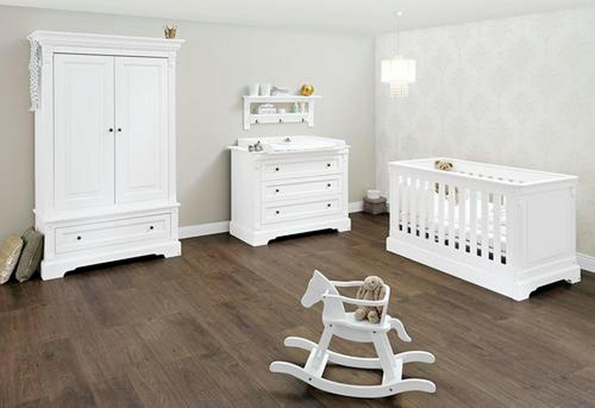 BABYZIMMER PINOLINO EMILIA 3-teilig  - Weiß, ROMANTIK / LANDHAUS, Holzwerkstoff - Pinolino