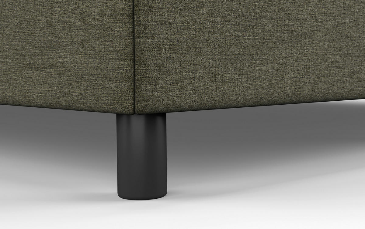 BOXBETT 180/200 cm  in Dunkelgrün  - Dunkelgrün/Schwarz, MODERN, Holzwerkstoff/Textil (180/200cm) - MID.YOU