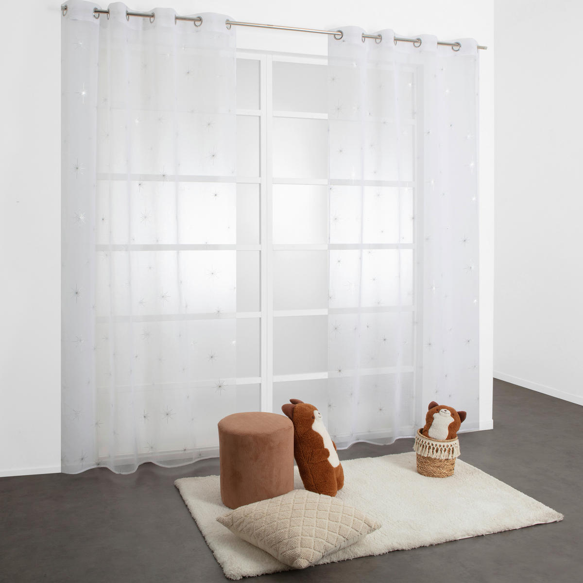 FERTIGVORHANG transparent  - Weiß, Basics, Textil (140/240cm)