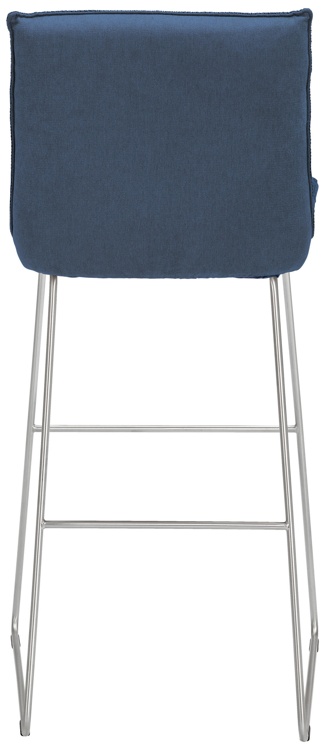 BARHOCKER in Textil, Metall Blau, Edelstahlfarben, Hellblau  - Blau/Edelstahlfarben, Design, Textil/Metall (51/107/59cm) - Dieter Knoll