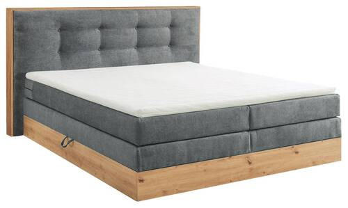 BOXSPRINGBETT 180/200 cm  in Hellgrau  - Hellgrau, MODERN, Holz/Kunststoff (180/200cm) - Livetastic