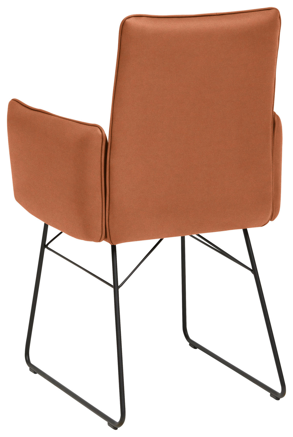 ARMLEHNSTUHL  in Stahl Mikrofaser  - Karamell/Schwarz, Design, Textil/Metall (61/91/60cm) - Dieter Knoll