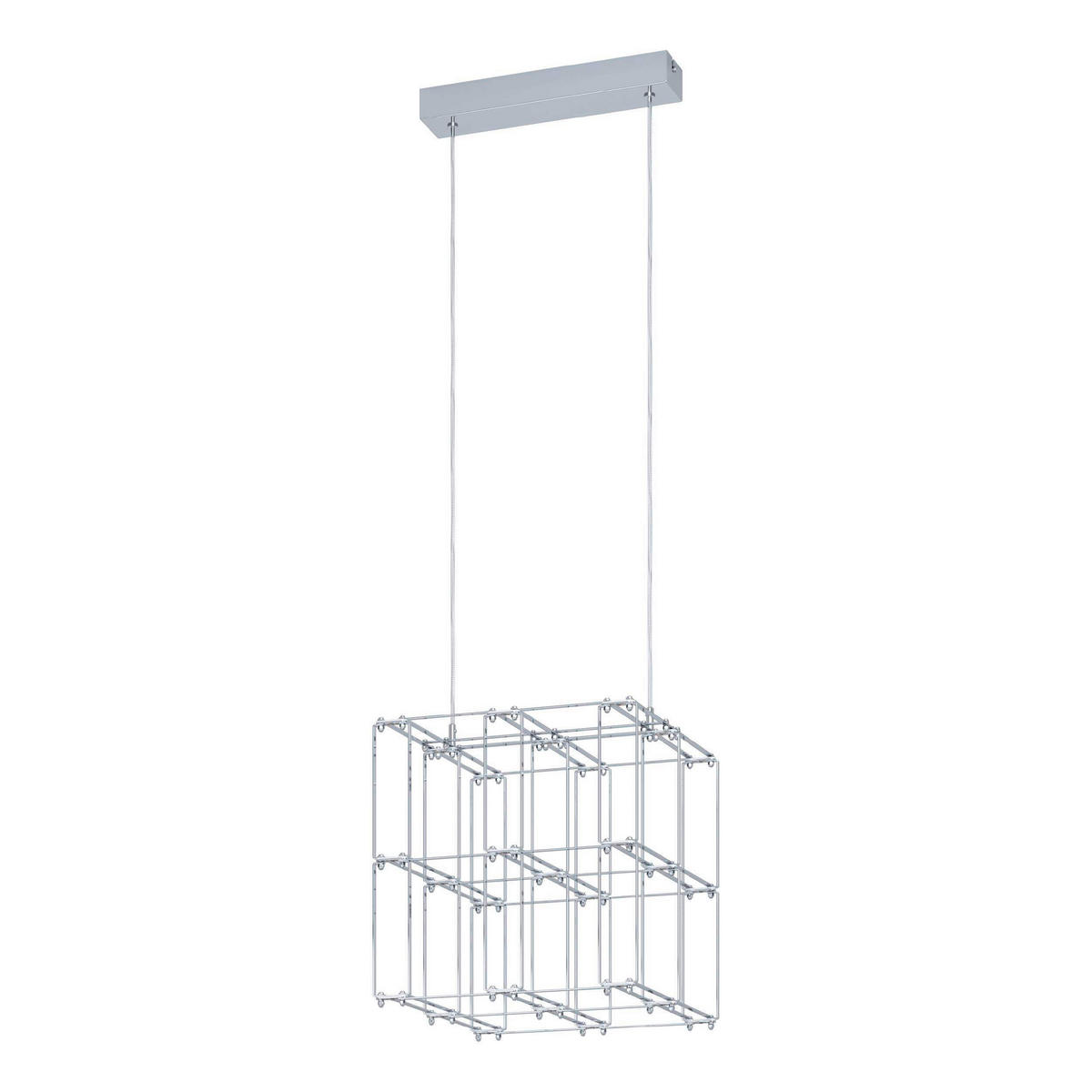 HÄNGELEUCHTE 30/30/150 cm  - Chromfarben/Transparent, Design, Metall (30/30/150cm) - Eglo