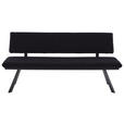 SITZBANK 140/86/60 cm  in Anthrazit, Schwarz  - Anthrazit/Schwarz, MODERN, Textil/Metall (140/86/60cm) - Cantus