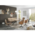 STUHL - Rostfarben/Cognac, Design, Textil/Metall (50/93/69cm) - Dieter Knoll