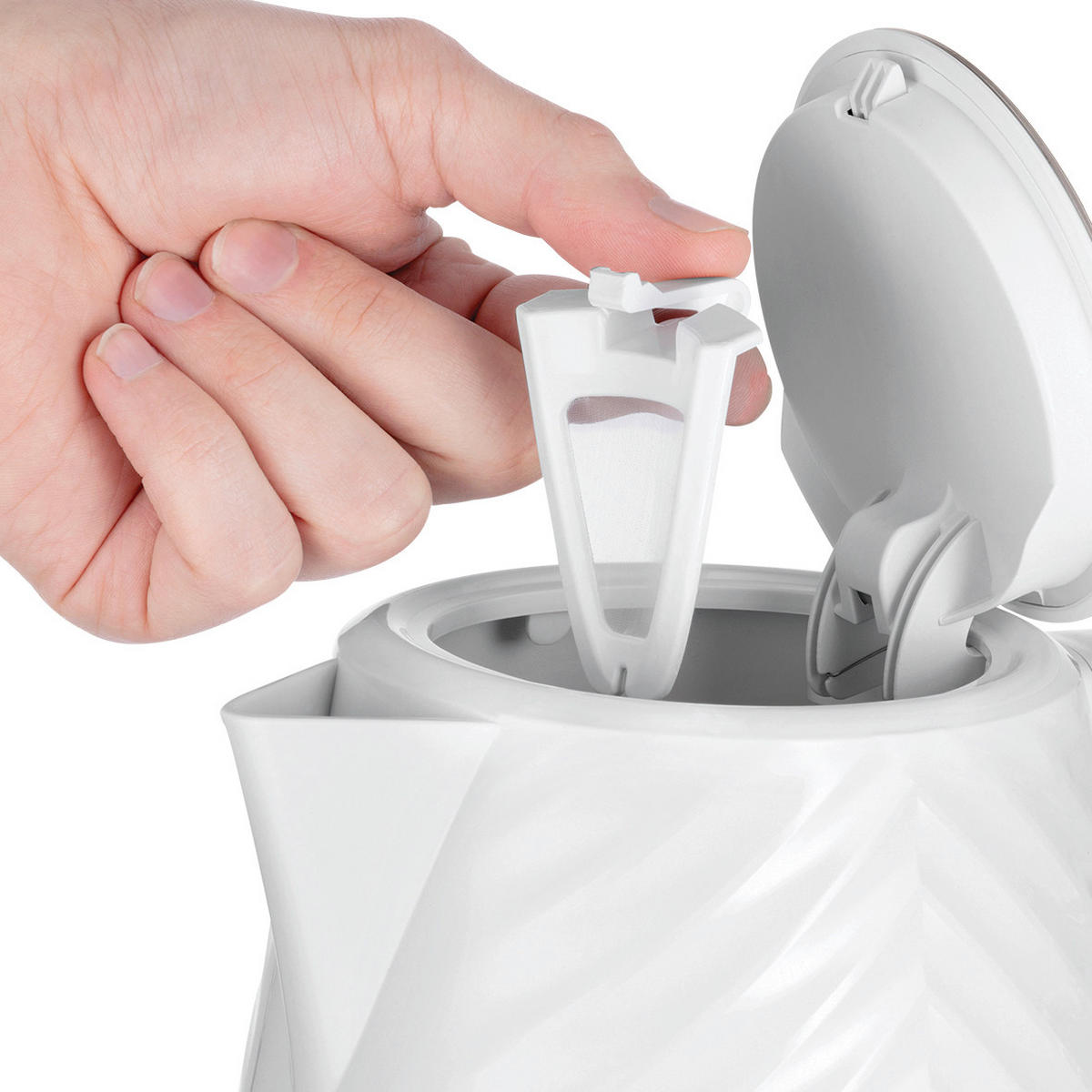 WASSERKOCHER Groove White 26381-70 1,7 L  - Weiß, Basics, Kunststoff/Metall (16,5/24,5/21,5cm) - Russel Hobbs