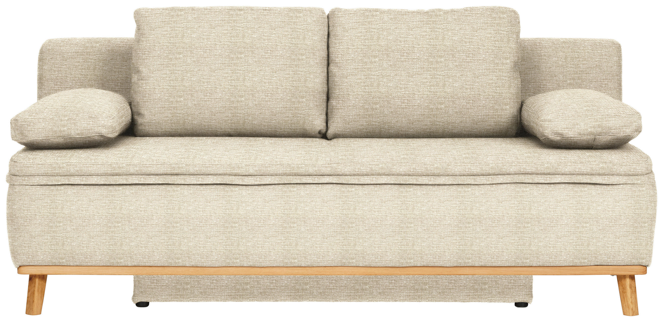 SCHLAFSOFA in Webstoff Beige  - Beige/Naturfarben, Konventionell, Holz/Textil (203/95/96cm) - Venda