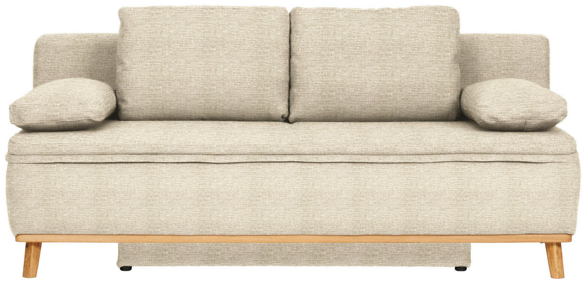 SCHLAFSOFA in Webstoff Beige  - Beige/Naturfarben, Konventionell, Holz/Textil (203/95/96cm) - Venda