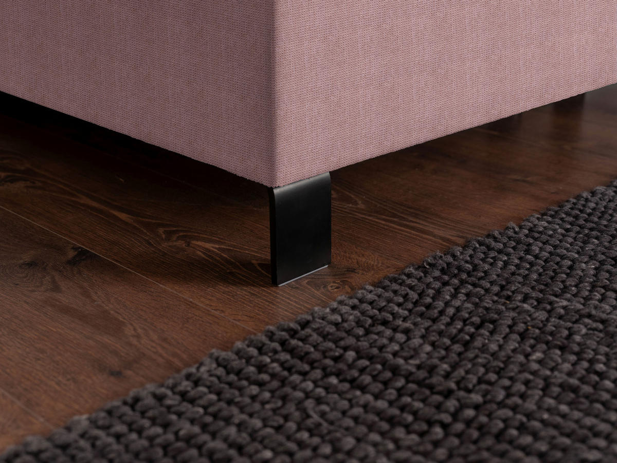 BOXSPRINGBETT 160/220 cm  in Altrosa  - Schwarz/Altrosa, Konventionell, Textil/Metall (160/220cm) - Esposa