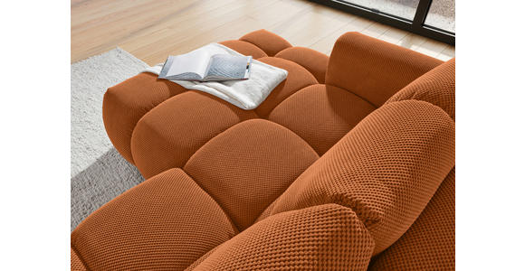 ECKSOFA Rostfarben Flachgewebe  - Rostfarben/Schwarz, KONVENTIONELL, Kunststoff/Textil (174/274cm) - Carryhome