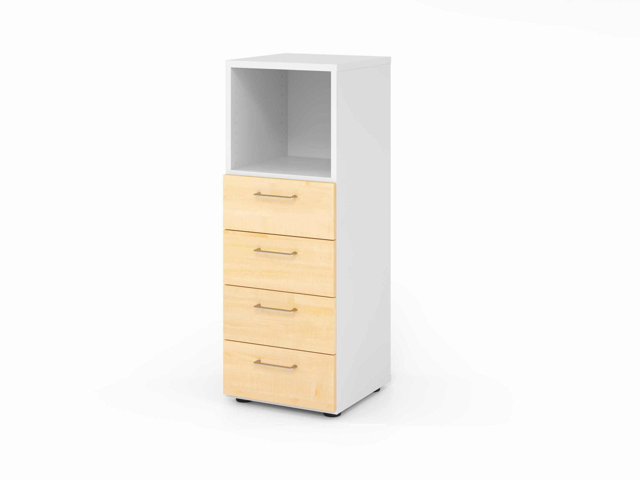 AKTENSCHRANK Weiß, Ahornfarben  - Ahornfarben/Weiß, Basics, Holzwerkstoff (40/110/41,7cm) - Venda